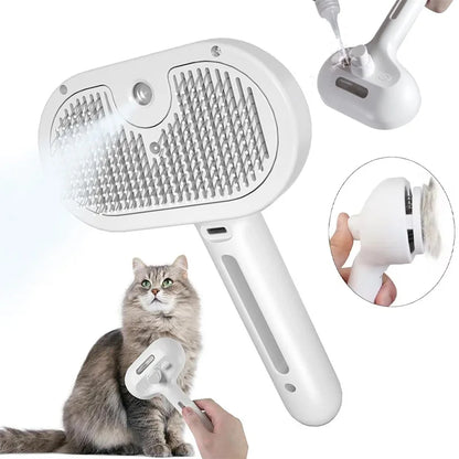 Cepillo de Vapor para Mascotas - Limpieza Suave sin Estrés
